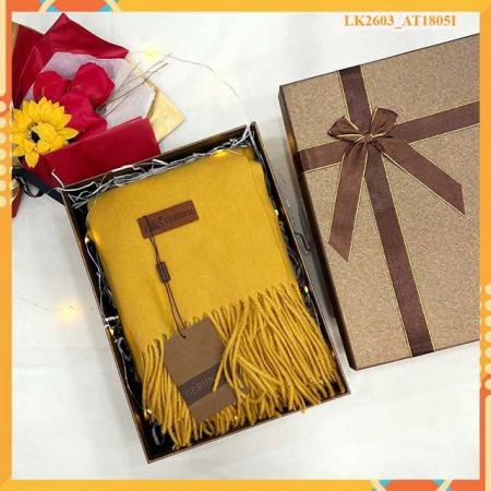 Set quà tặng khăn choàng Pashmina-bó hoa sáp LK2601A